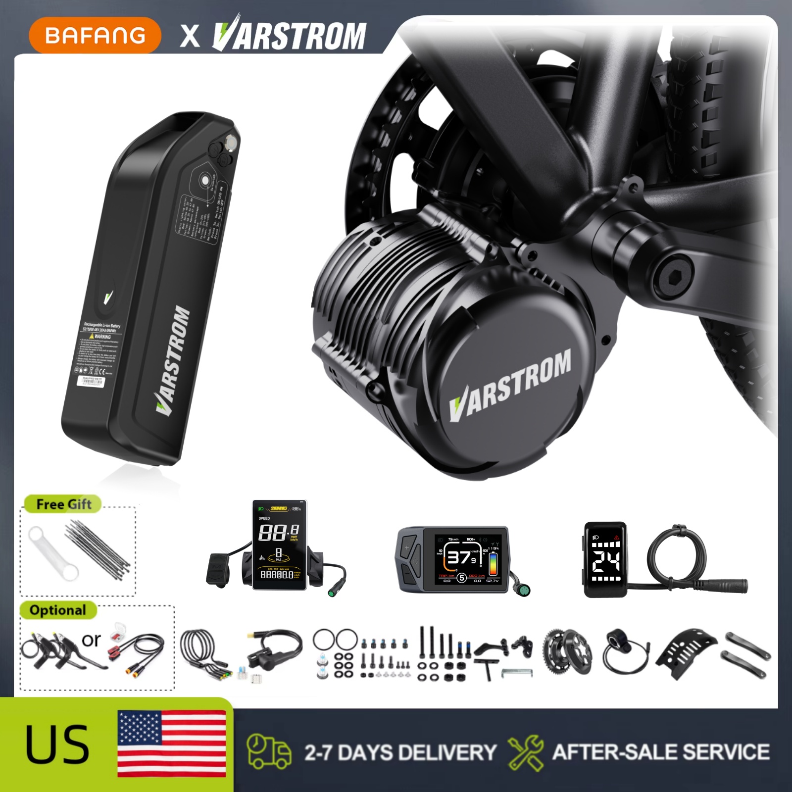 Tongsheng TSDZ2B 500W TSDZ8 75 - Side Hung Mid Drive Motor Kit recension och pris