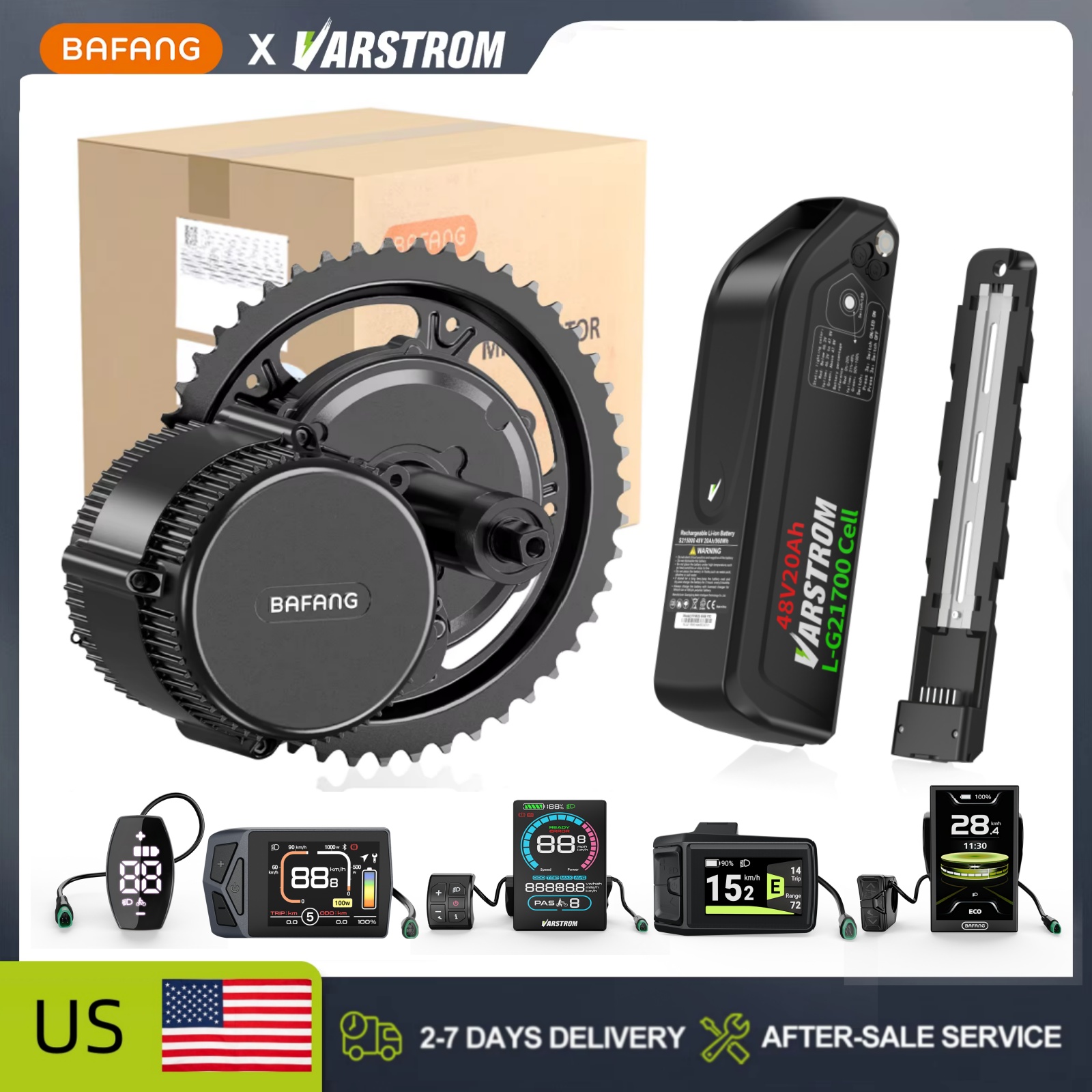 [US Stock]Bafang 48V Mid Drive - Mid Drive Conversion Kit 1000W recension och pris